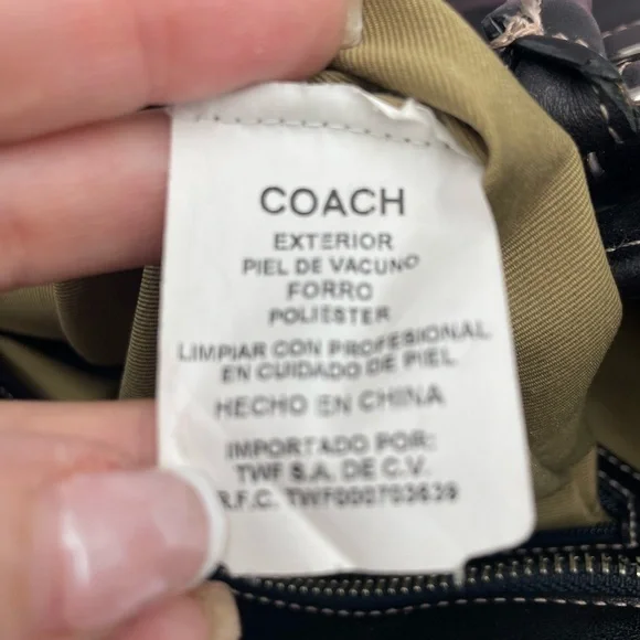 Coach Hampton EUC Black Leather Tote Bag - Picture 13 of 13